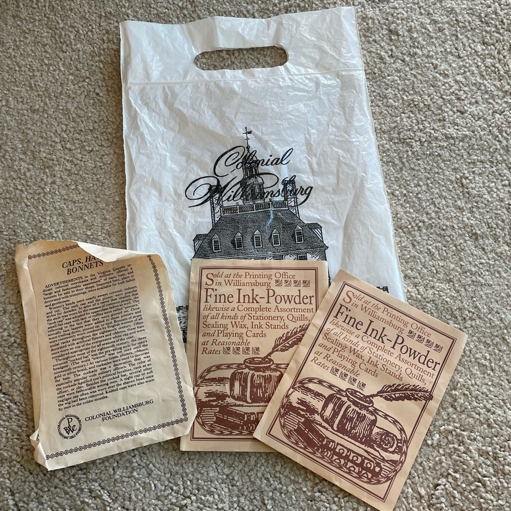 💜 5 for $25 New! Colonial Williamsburg ink packets